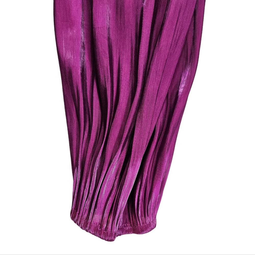 Tularosa Revolve Eliza Magenta Surplice Mini Dress Size Large Asymmetric Flirty - Picture 10 of 16
